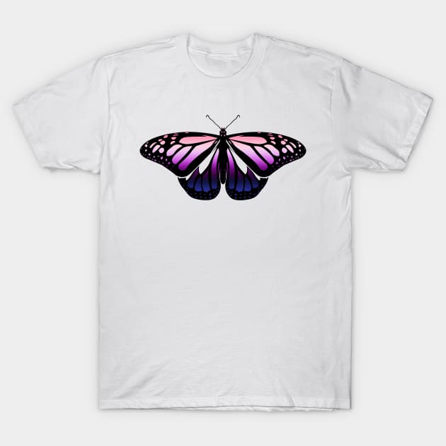 Genderfluid Pride Butterfly T-Shirt by brendalee